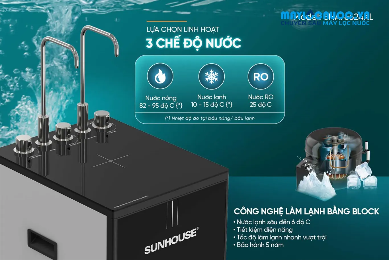 MÁY LỌC NƯỚC RO UltraPURE SUNHOUSE SHA76624KL - 11 cấp lọc